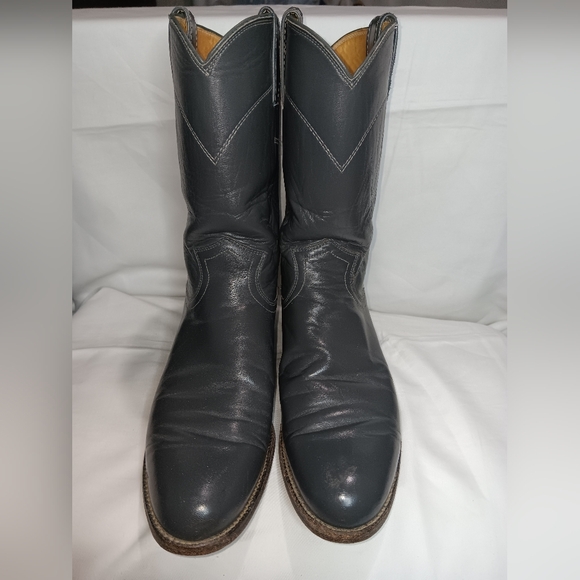 Justin Boots 3056 Cora Roper Ladies size 7.5 B Grey Round‎ Toe Made in USA - Picture 1 of 7